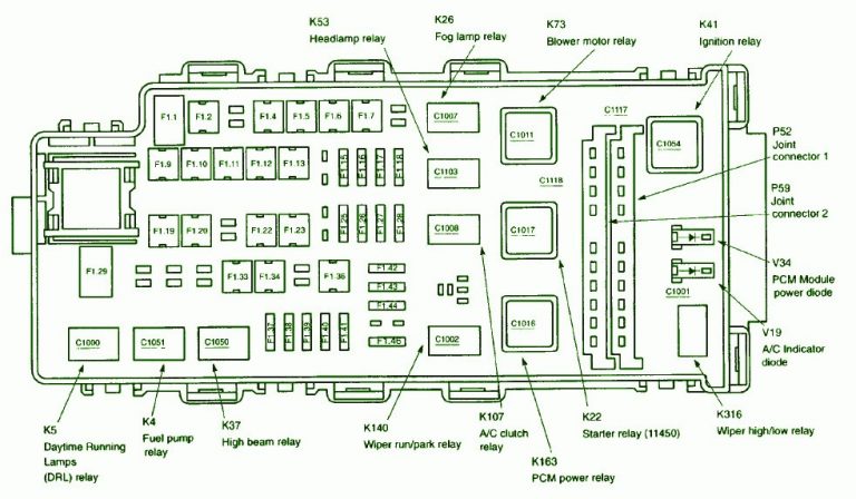 00 Ford Explorer Fuse Diagram Obd2