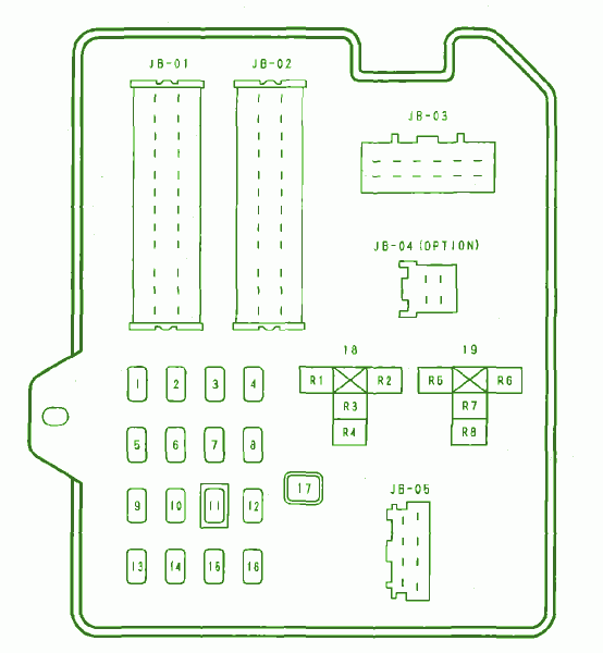 2003 Mazda 6 2.3 Litre Fuse Box DIagram – Auto Fuse Box Diagram