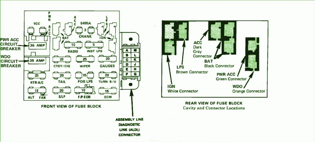 1991 Chevrolet Cavalier Fuse Box Diagram – Auto Fuse Box Diagram