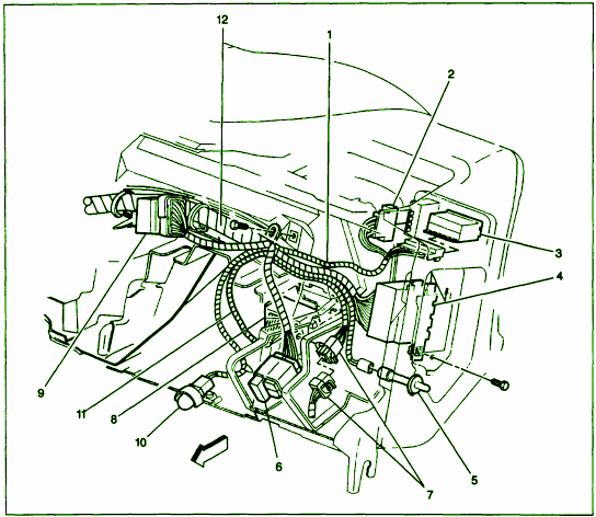 1998 GMC Sonoma Under Dash Fuse Box DIagram – Auto Fuse Box Diagram