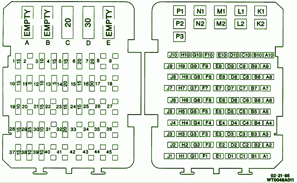 1993 Chevrolet Cavalier RS Fuse Box Diagram – Auto Fuse Box Diagram