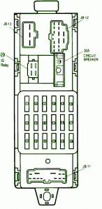 1993 Mazda 323 Main Engine Fuse Box Diagram