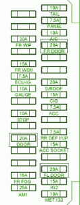 2004 Scion TC Main Engine Fuse Box Map