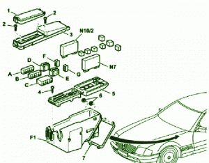 2007 Mercedes SL500 Engine Fuse Box Diagram