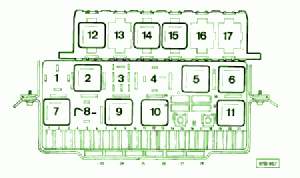 2009 VW Jetta Main Engine Fuse Box Diagram