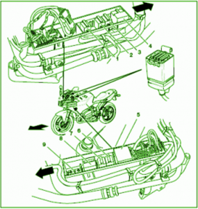 2013 BMW 640i  Front Engine Fuse Box Diagram