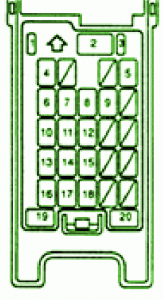 1998 Mazda Familia Mini Fuse box Diagram