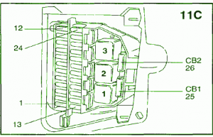 2001 Volvo ZL402C Fuse Box Diagram