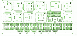 2002 Audi 4000S Main Fuse box Diagram