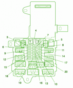 2007 Lexus LX470 Driver Side Fuse Box Diagram