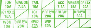 2007 Toyota Tacoma Fuse Box Map