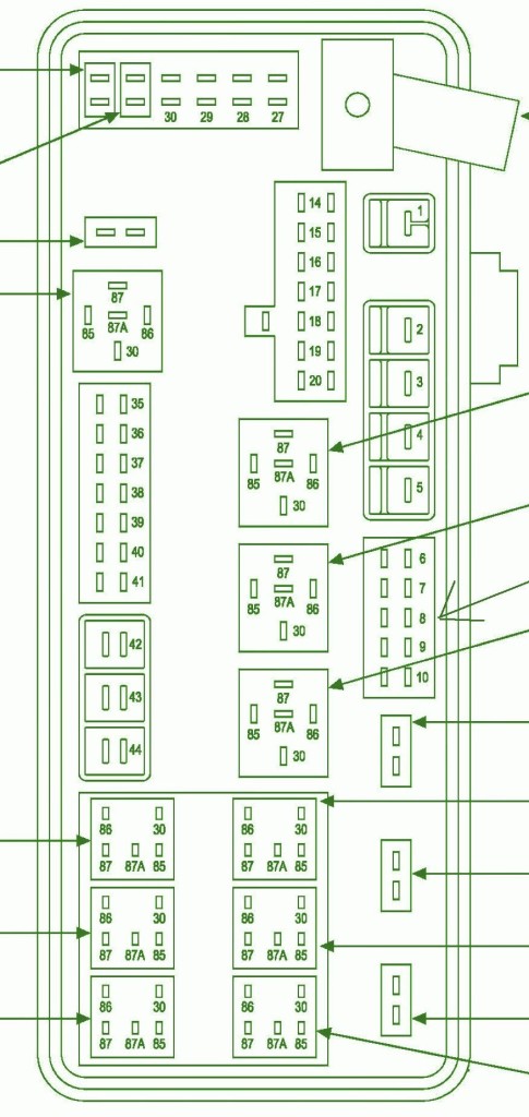 2007 Dodge SXT Magnum Power Distribution Fuse Box Diagram – Auto Fuse