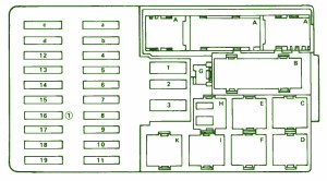 1996 Mercedes-Benz SL600 Main Fuse Box Diagram