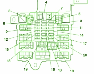 2012 Lexus IS Series Driver Fuse Box Diagram