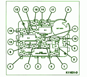 1998 Lincoln Continental Main Engine Fuse Box Diagram