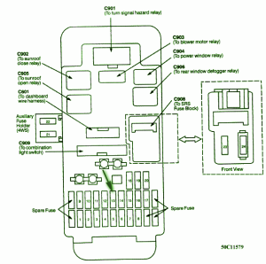 Auxiliary Fuse Holder – Auto Fuse Box Diagram 1999 honda crv fuse diagram 