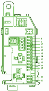 2007 Toyota 4Runner Compartment Fuse Box Diagram