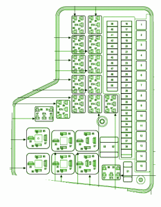 2009 Dodge SXT Main Engine Fuse Box Diagram