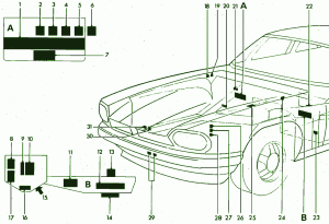 1990 Jaguar XJ12 Front Fuse Box Diagram