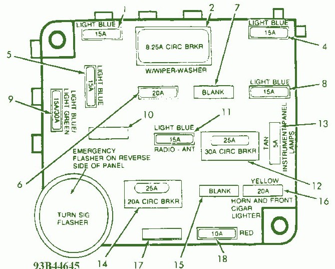 01 Ford Mustang Fuse Box Diagram