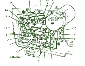 1997 Ford Tempo Main Engine Fuse Box Diagram