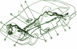 1998 Mazda MX6 Wheel Part Fuse Box Diagram