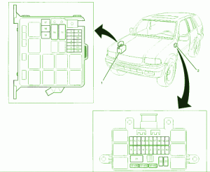 2002 Isuzu D-Max Underhood Fuse Box Diagram