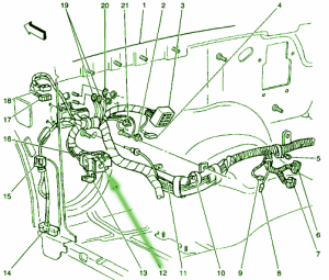 2004 GMC Yukon XL Engine Fuse Box Diagram