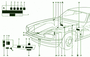 1988 Jaguar XJ40 Engine Side Fuse Box Diagram