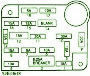 2002 Lincoln Limo Primary Fuse Box Diagram