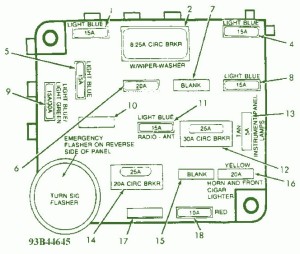 2003 Ford Endeavour Main Fuse Box Diagram