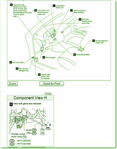 2004 Nissan Fuga Left Dash Fuse Box Diagram